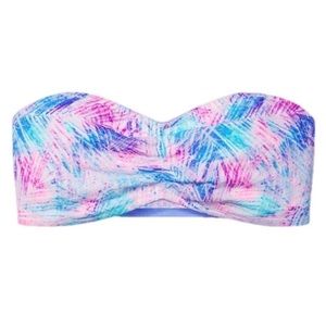 Victoria’s Secret PINK Tropical Colorful Bandeau Pink/Blue Medium